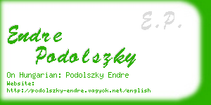 endre podolszky business card